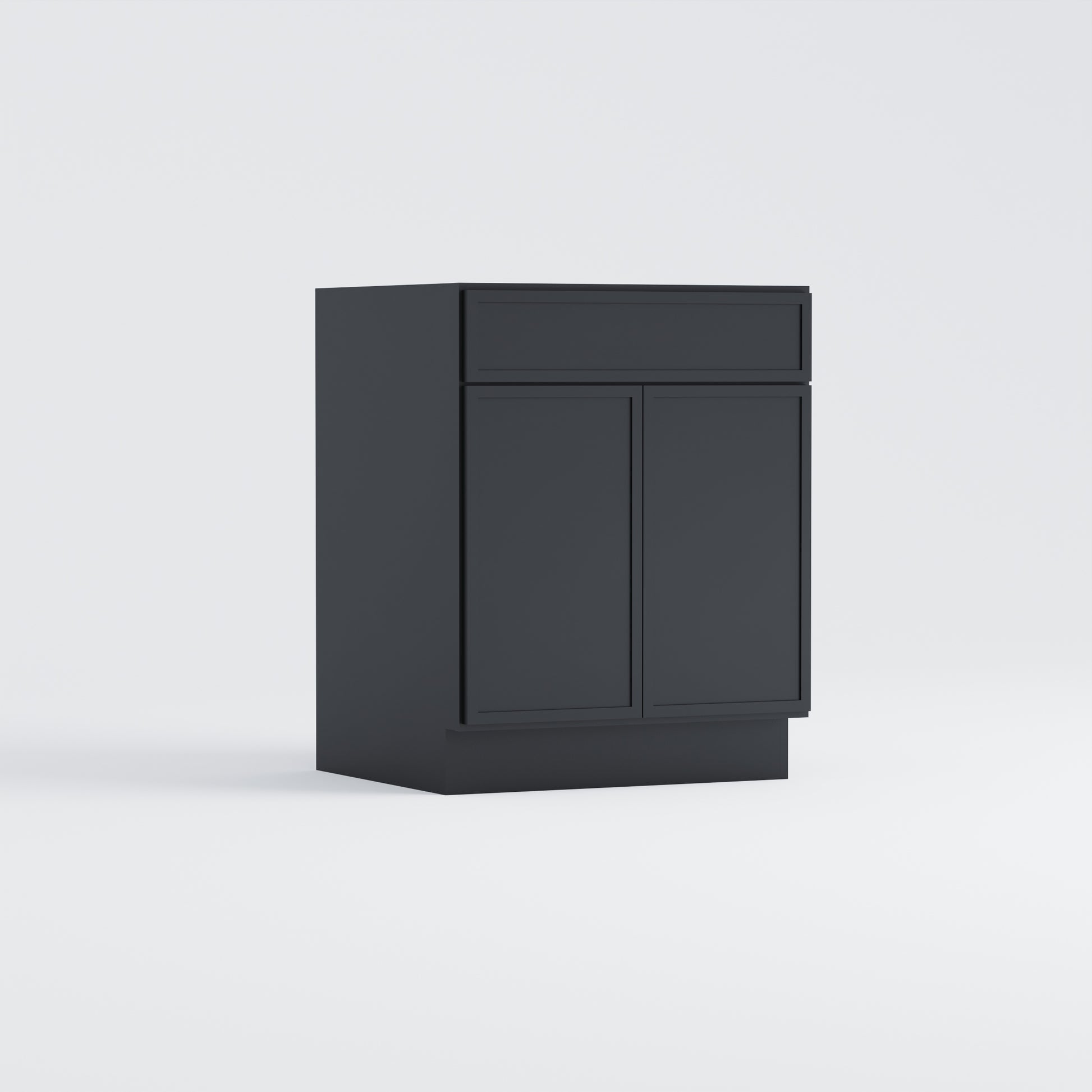 base slim frame shaker cabinet black 24