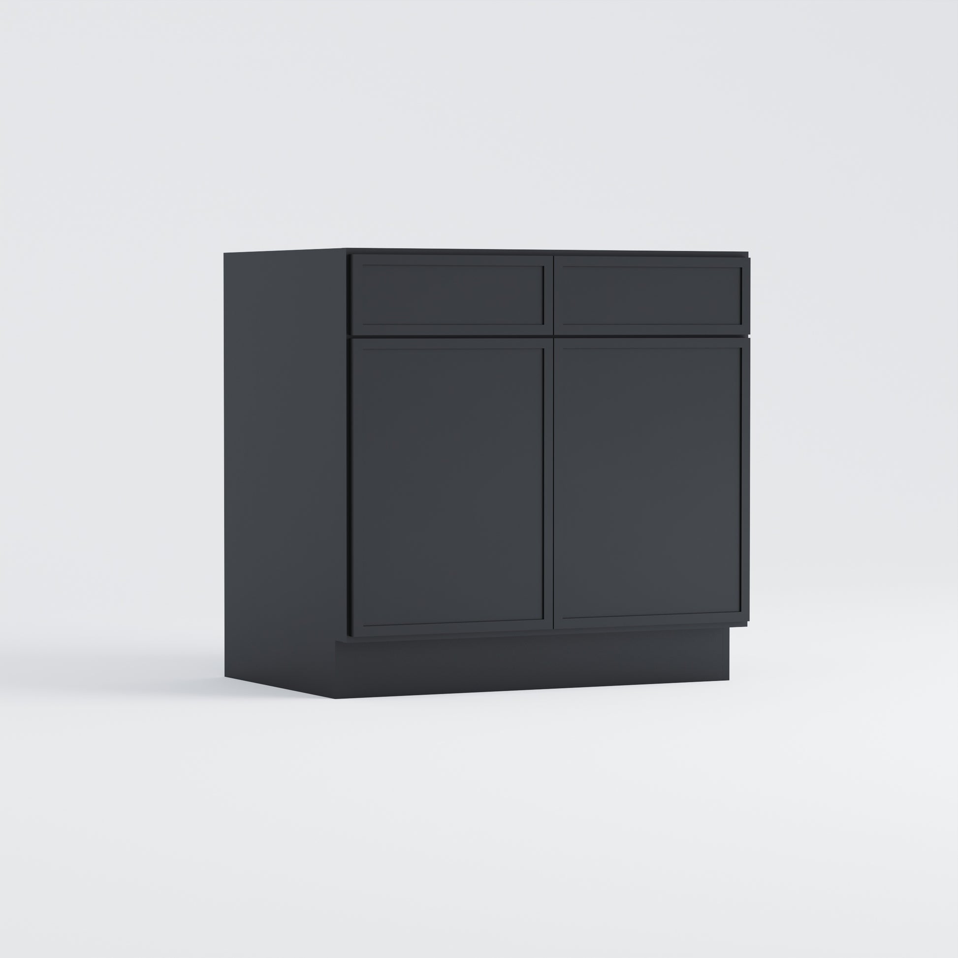 base slim frame shaker cabinet black