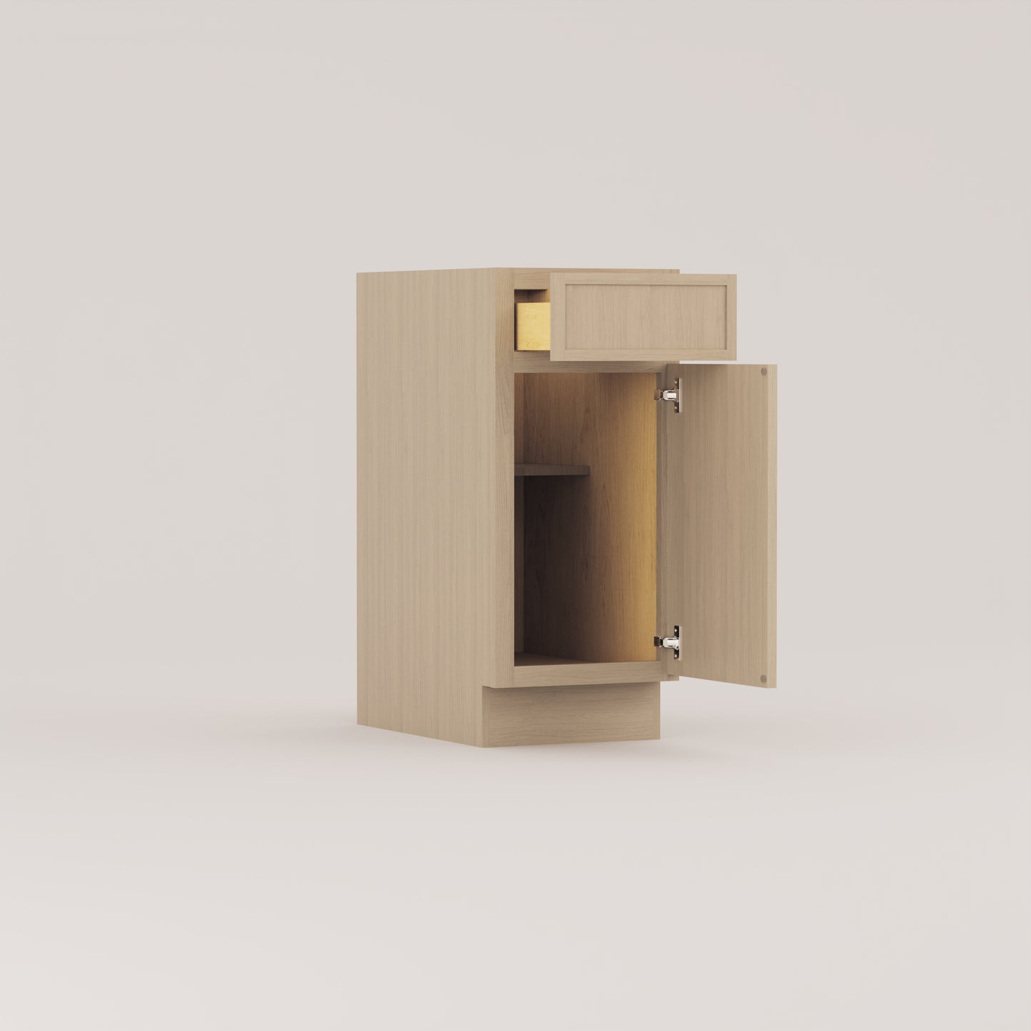 base slim frame shaker cabinet rift cut white oak