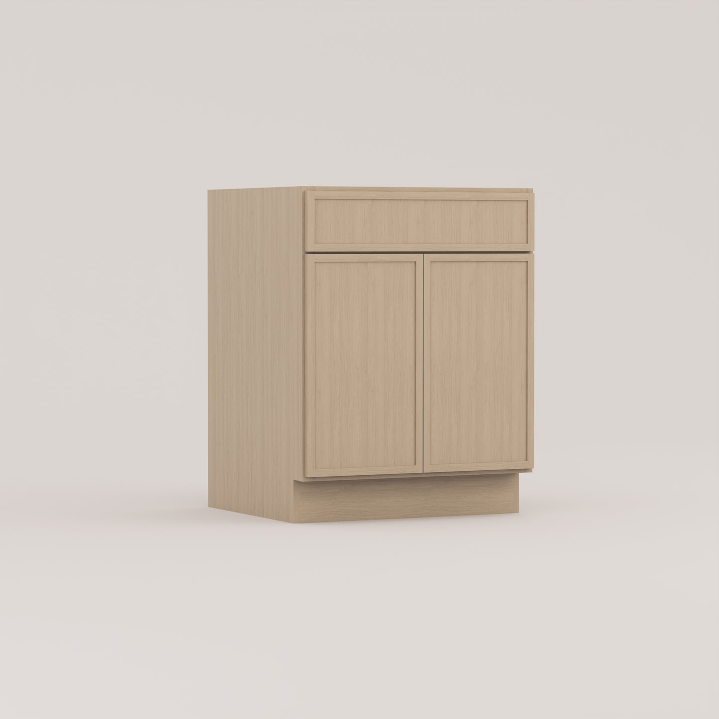 base slim frame shaker cabinet rift cut white oak