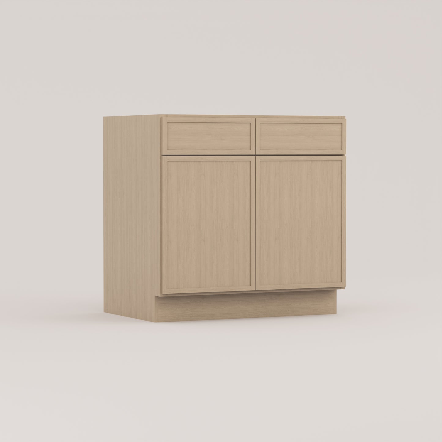 base slim frame shaker cabinet rift cut white oak