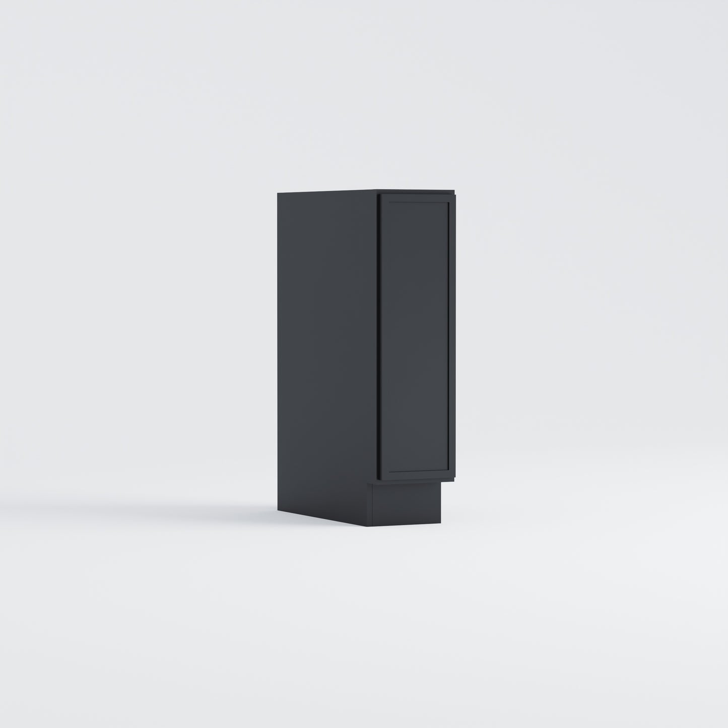 full height door base  slim frame shaker cabinet black