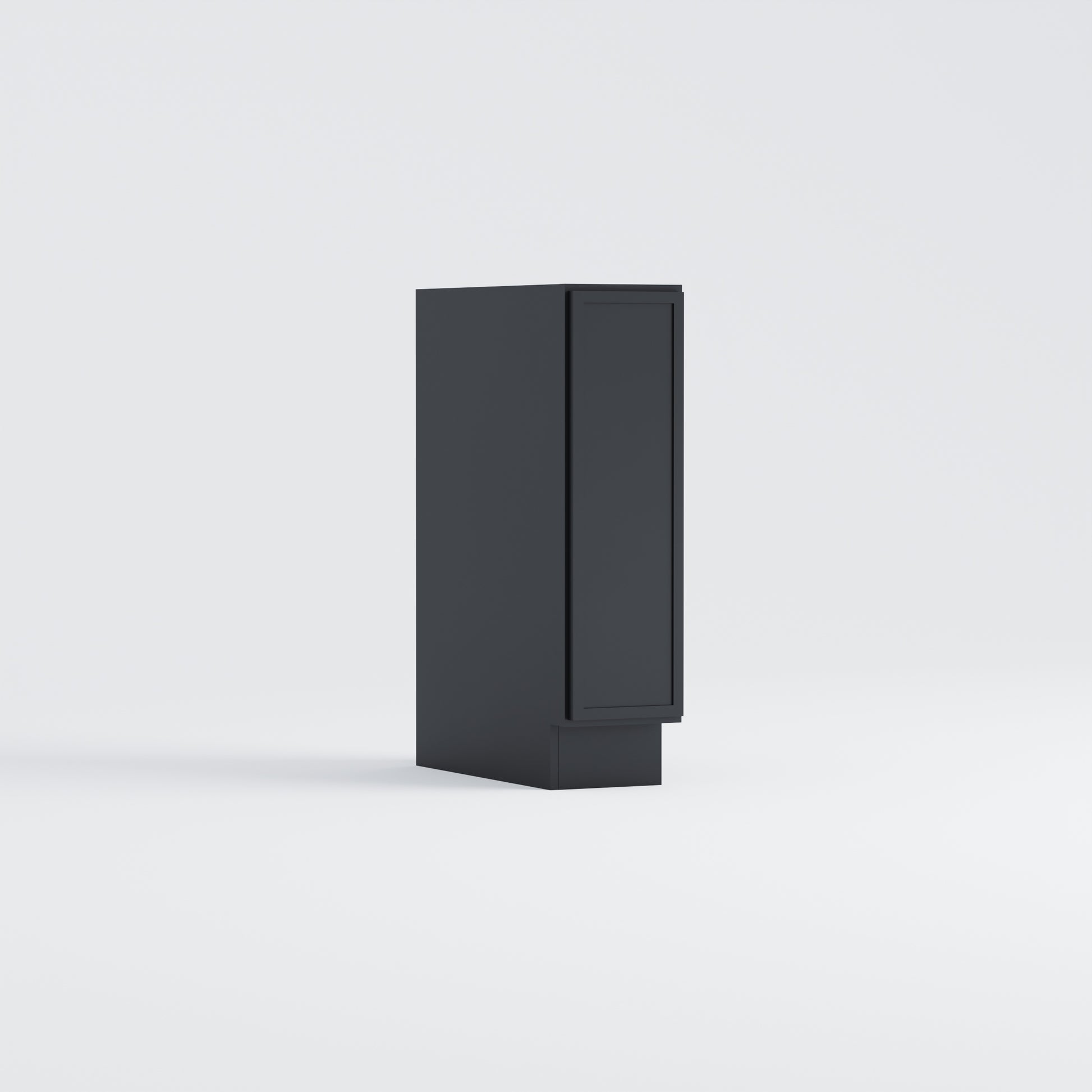 full height door base  slim frame shaker cabinet black