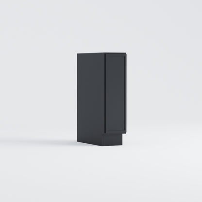 full height door base  slim frame shaker cabinet black