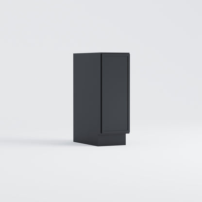 full height door base  slim frame shaker cabinet black