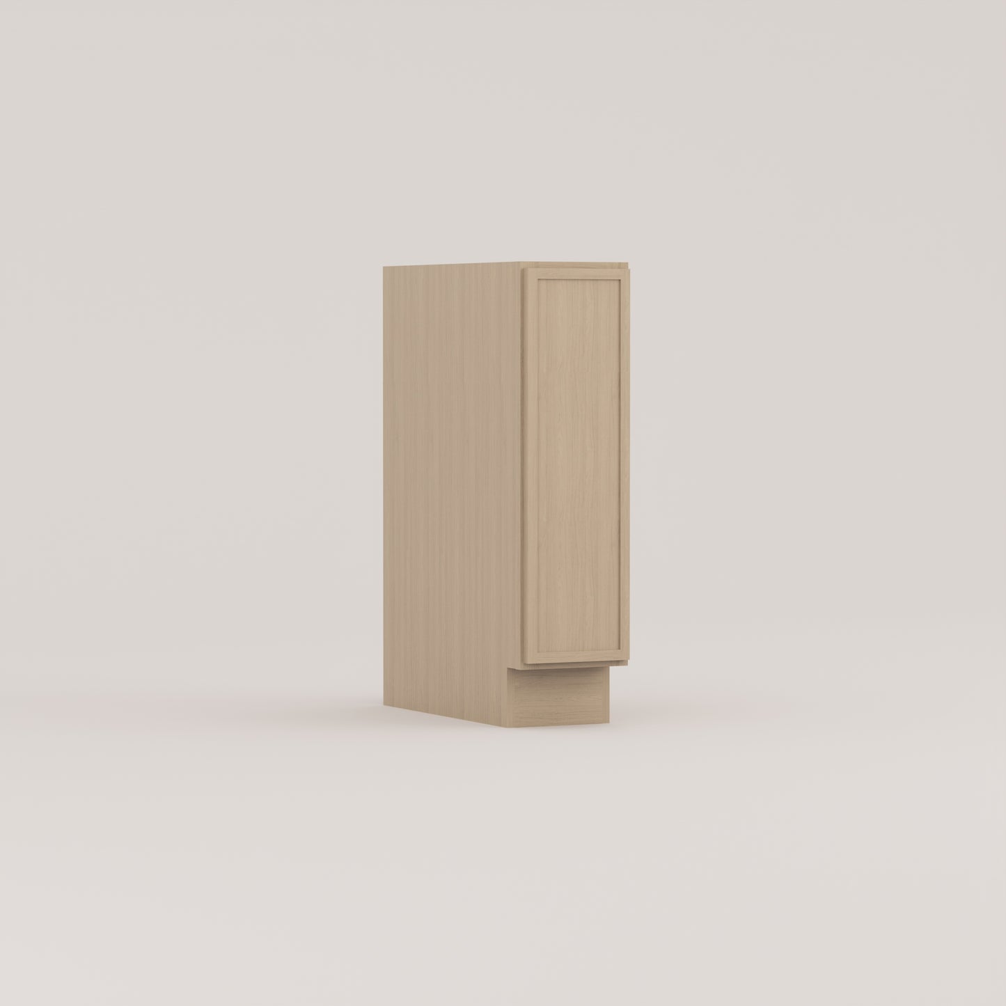 full height door base slim frame shaker cabinet rift cut white oak