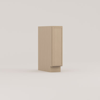 full height door base slim frame shaker cabinet rift cut white oak