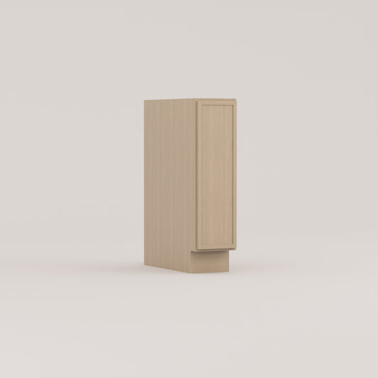 full height door base slim frame shaker cabinet rift cut white oak