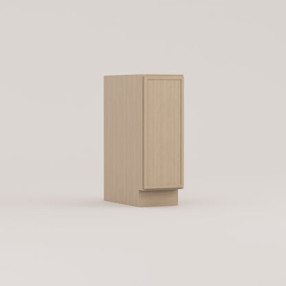 full height door base slim frame shaker cabinet rift cut white oak