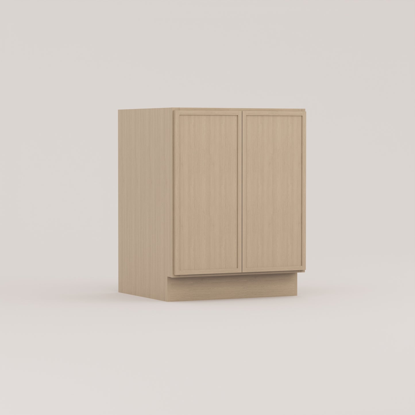 full height door base slim frame shaker cabinet rift cut white oak
