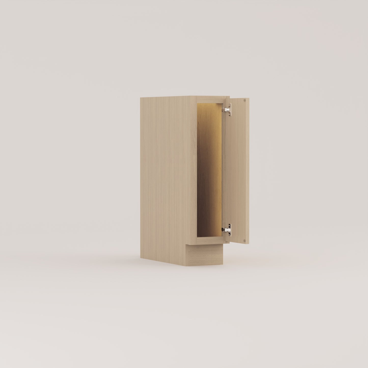 full height door base slim frame shaker cabinet rift cut white oak