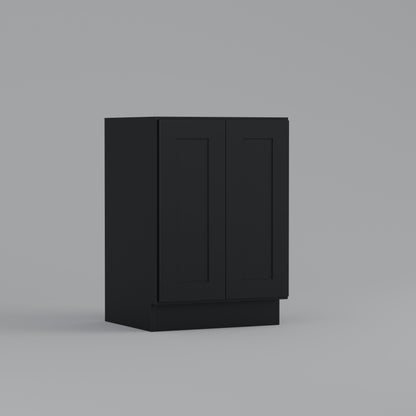 full height door vanity sink base shaker cabinet black 24