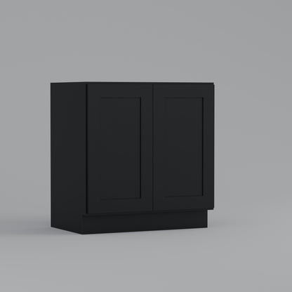 full height door vanity sink base shaker cabinet black 36