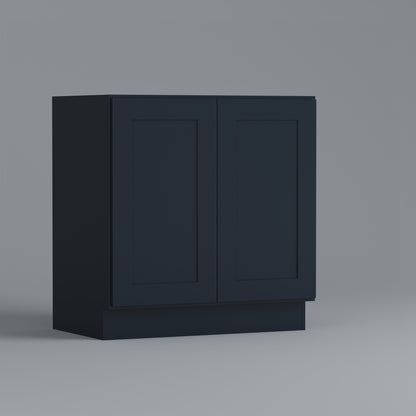 full height door vanity sink base shaker cabinet blue 36