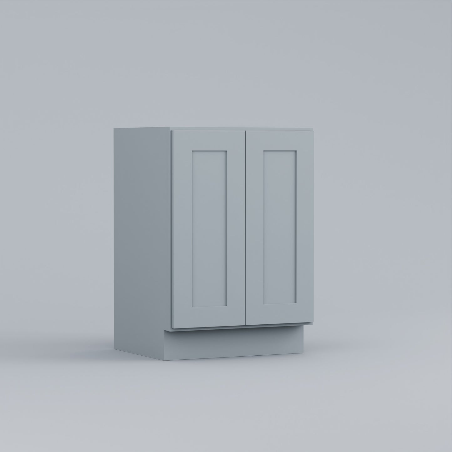 full height door vanity sink base shaker cabinet grey 24