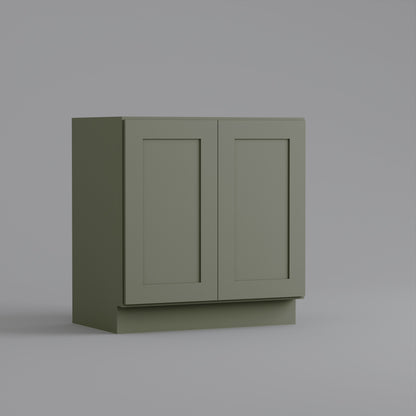 full height door vanity sink base shaker cabinet sage green 36