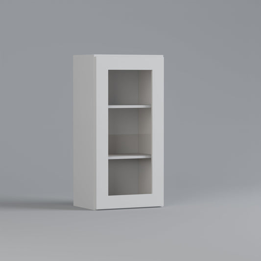 glass door shaker cabinet white 1836