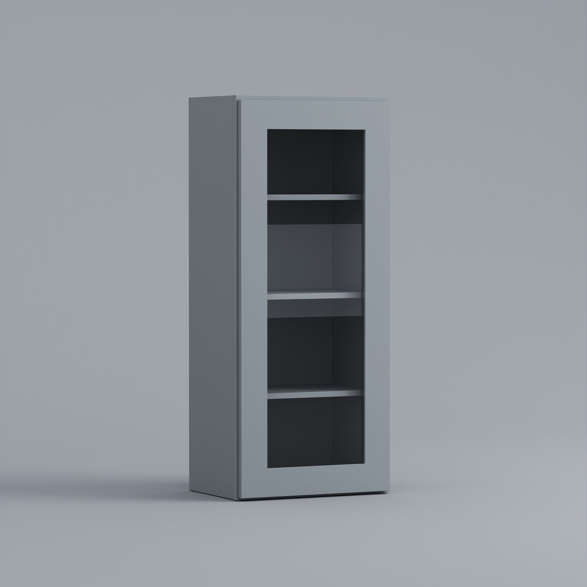 glass door shaker wall cabinet 1848 grey