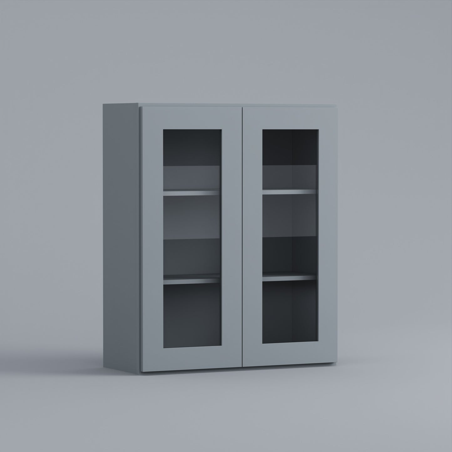 glass door shaker wall cabinet grey 3030