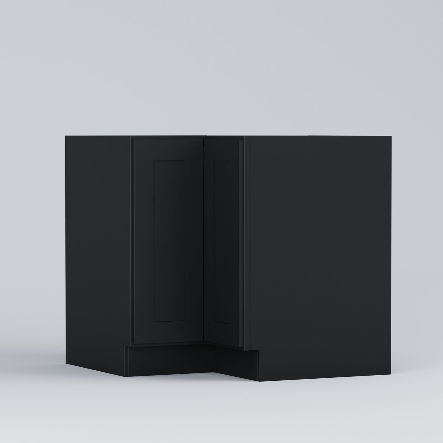 lazy Susan easy reach base corner shaker cabinet black