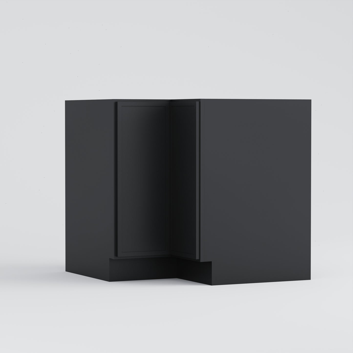 lazy susan corner base slim frame shaker cabinet black