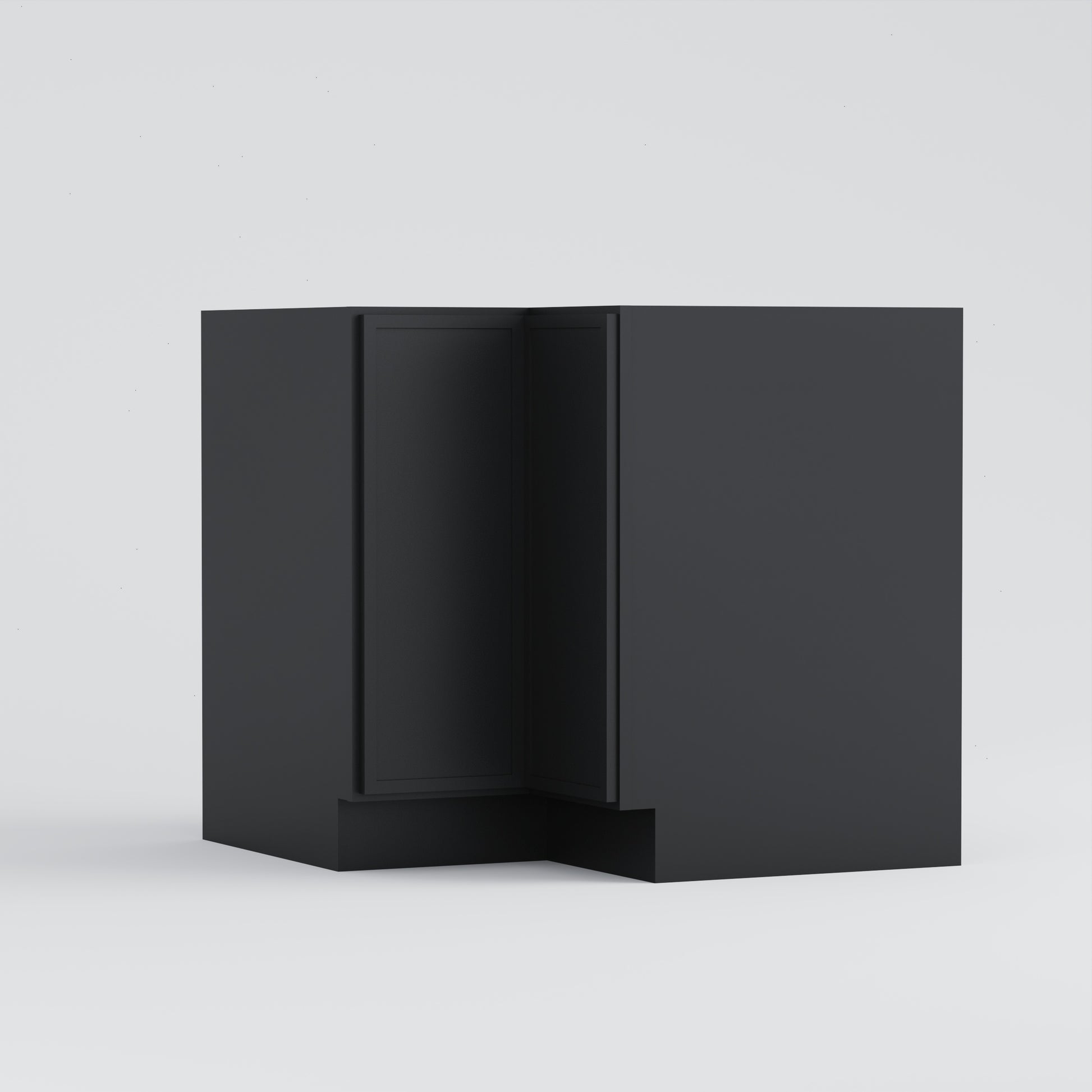 lazy susan corner base slim frame shaker cabinet black