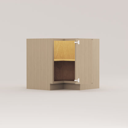 lazy susan corner base slim frame shaker cabinet rift cut white oak