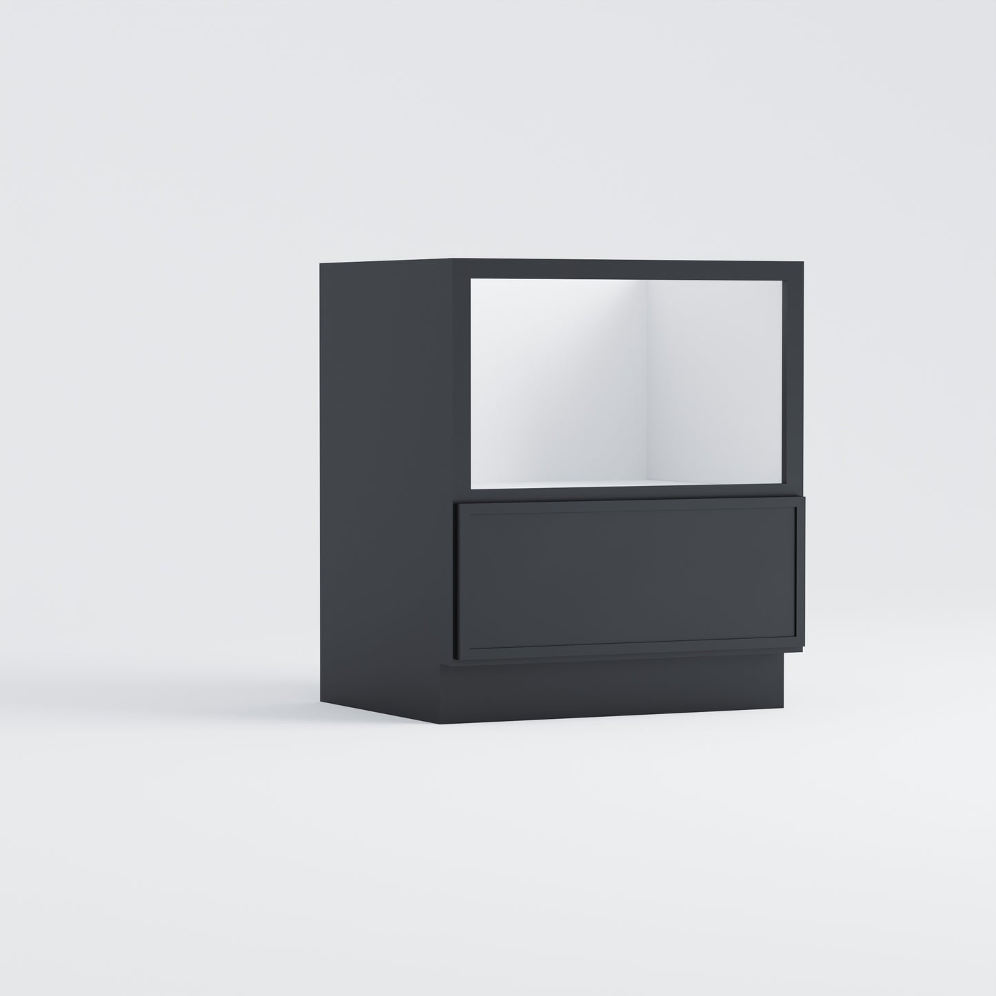 microwave drawer base slim frame shaker cabinet black