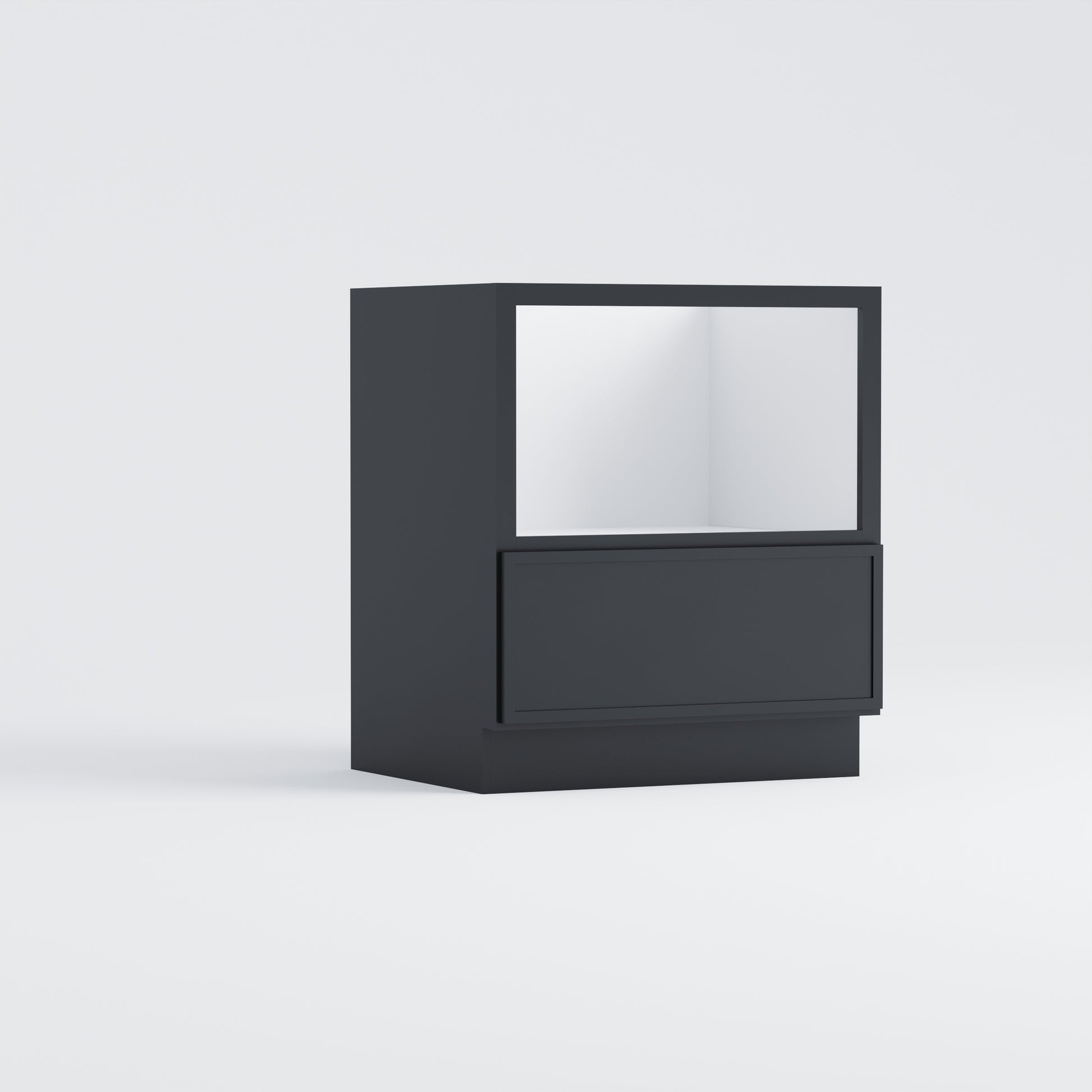 microwave drawer base slim frame shaker cabinet black
