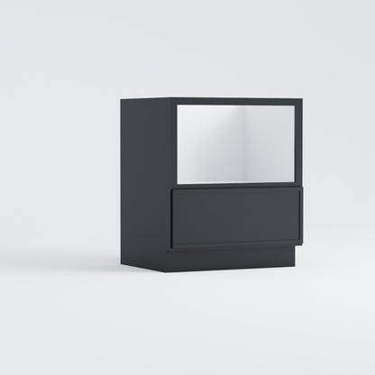 microwave drawer base slim frame shaker cabinet black