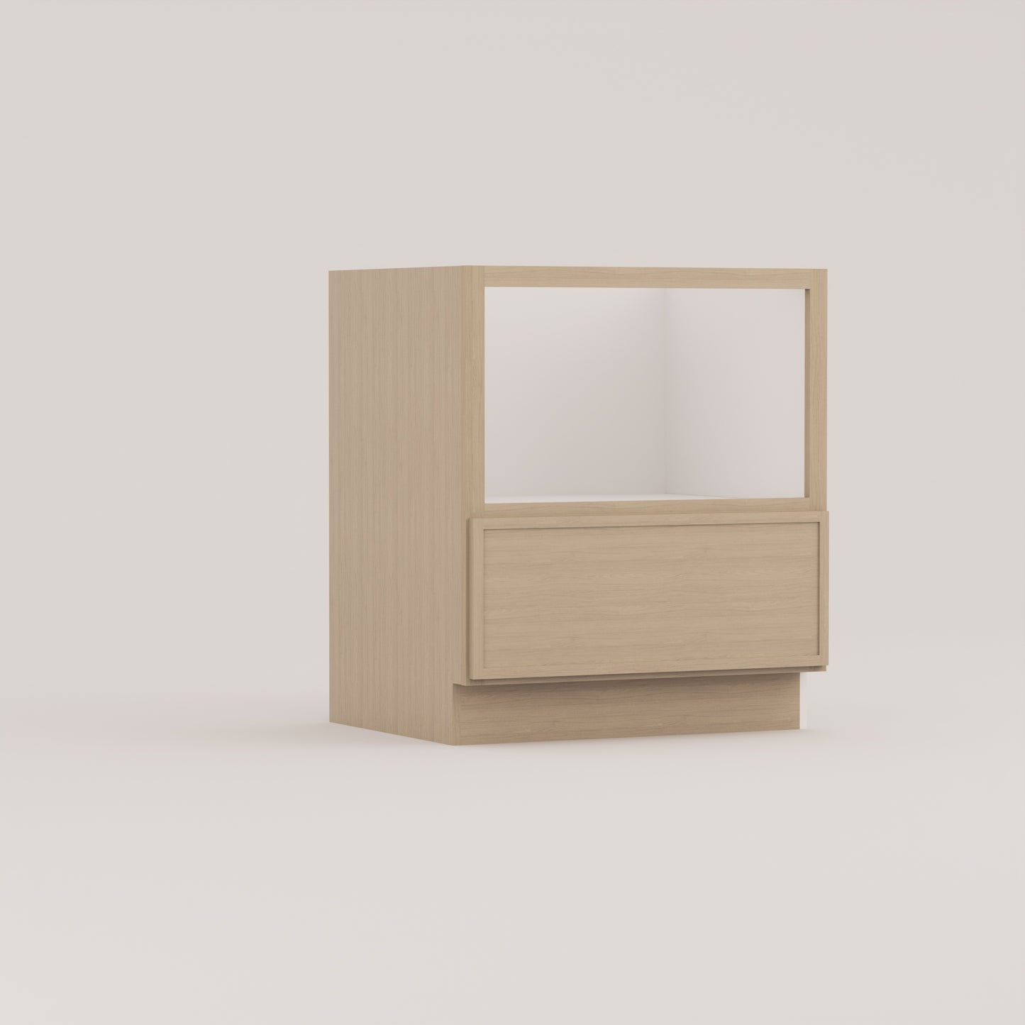 microwave drawer base slim frame shaker cabinet rift cut white oak