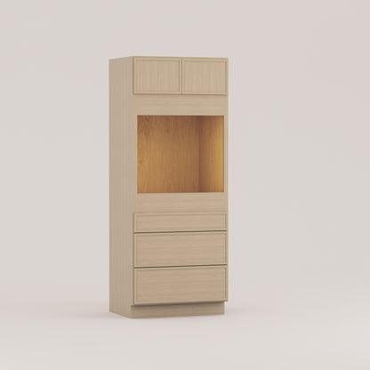 oven tall utility pantry drawer base slim frame shaker cabinet rift cut white oak