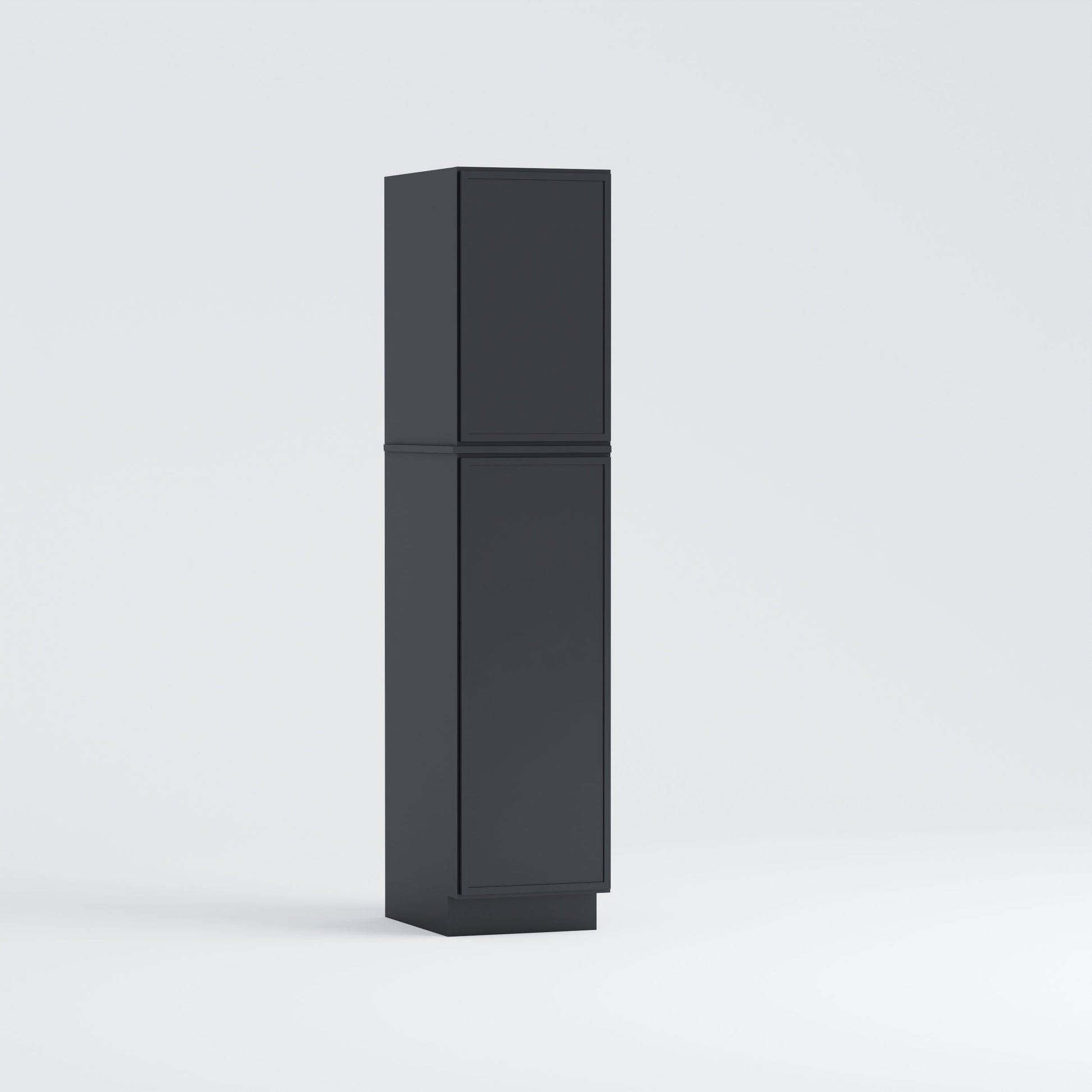 pantry utility tall cabinet slim frame shaker black
