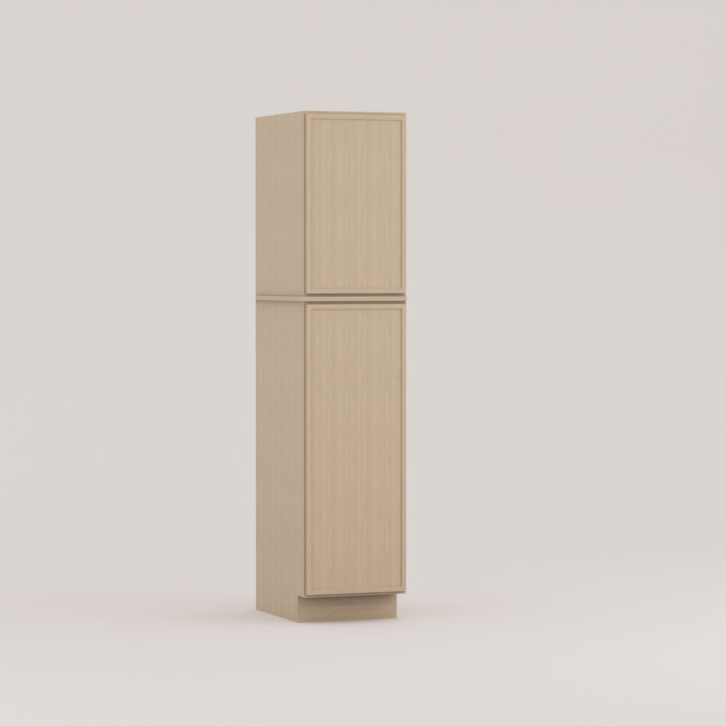 rift cut white oak pantry utility tall cabinet slim frame shaker 
