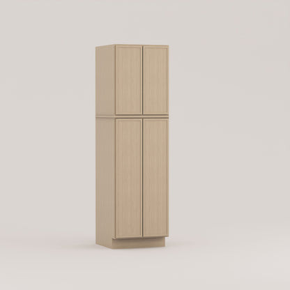 rift cut white oak pantry utility tall cabinet slim frame shaker 