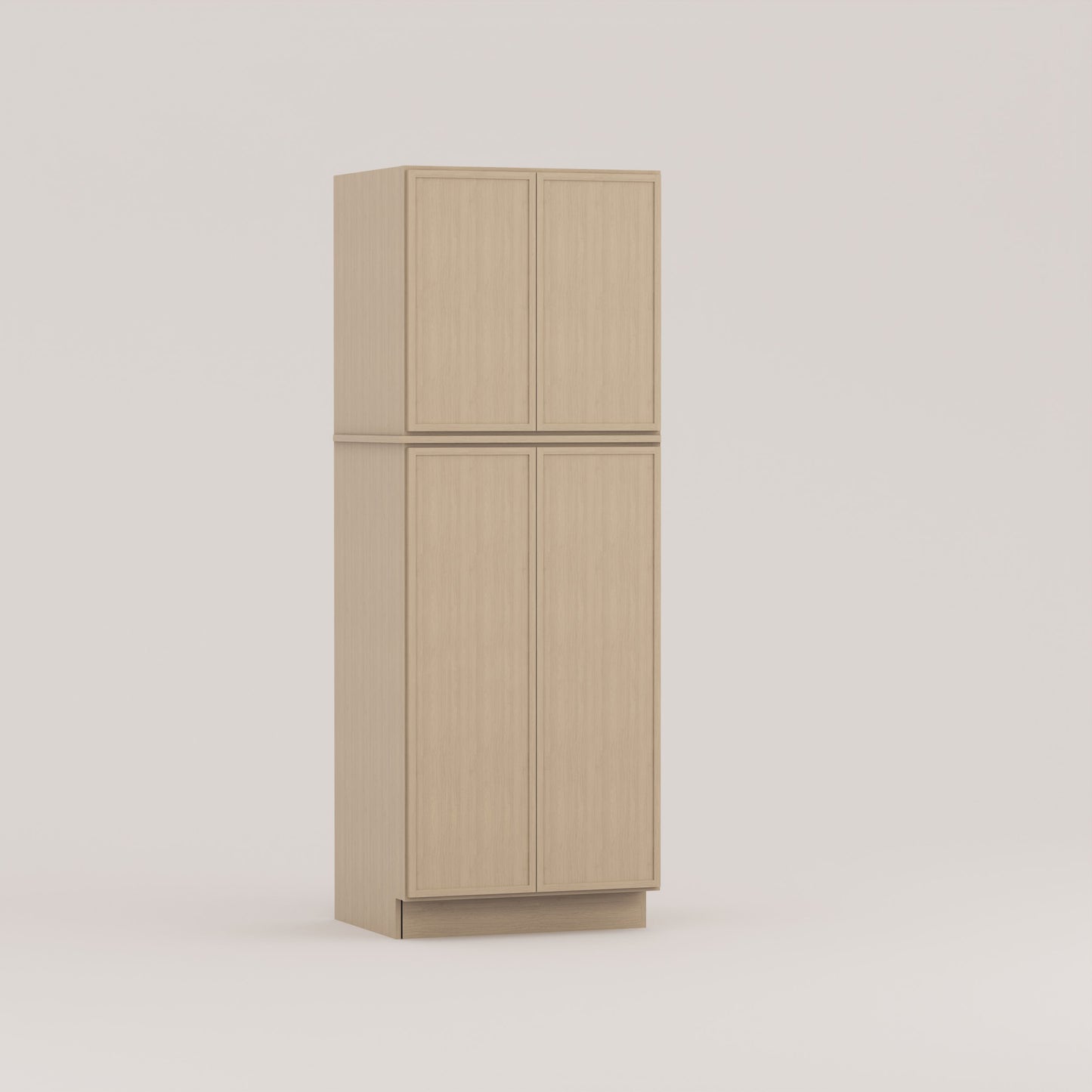 rift cut white oak pantry utility tall cabinet slim frame shaker 