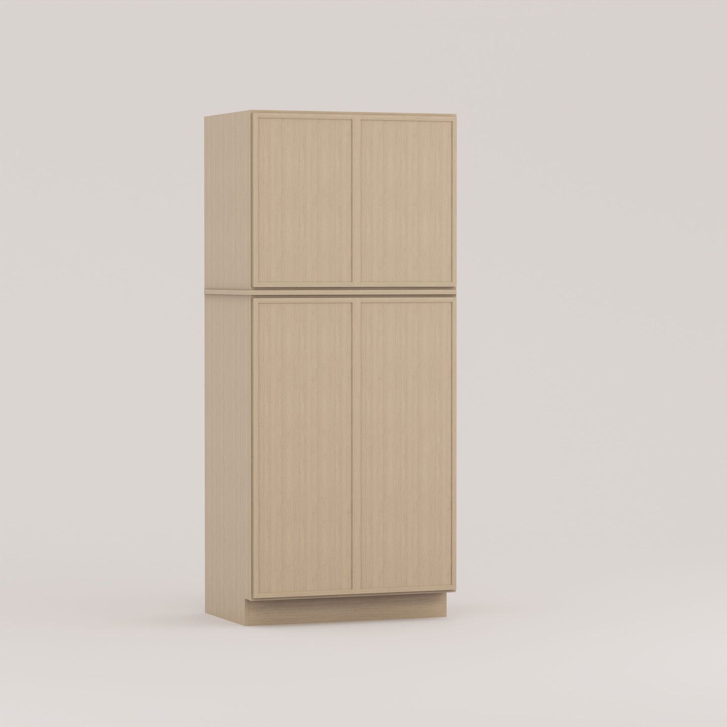 rift cut white oak pantry utility tall cabinet slim frame shaker 