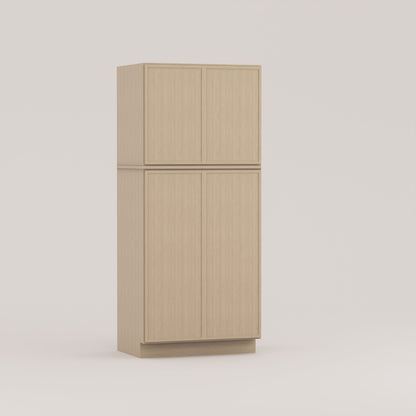 rift cut white oak pantry utility tall cabinet slim frame shaker 