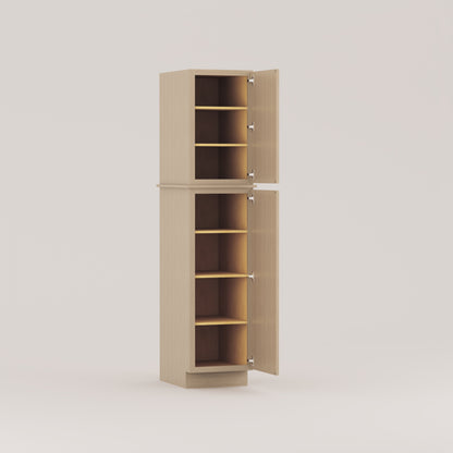 rift cut white oak pantry utility tall cabinet slim frame shaker 