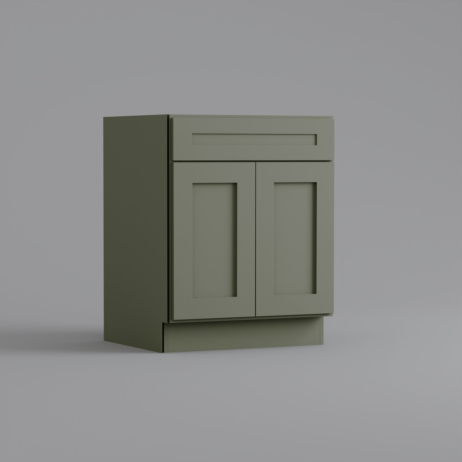 shaker base cabinet 24 sage green