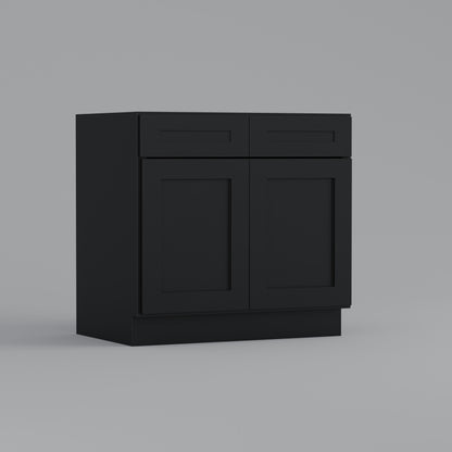 shaker base cabinet 36 black