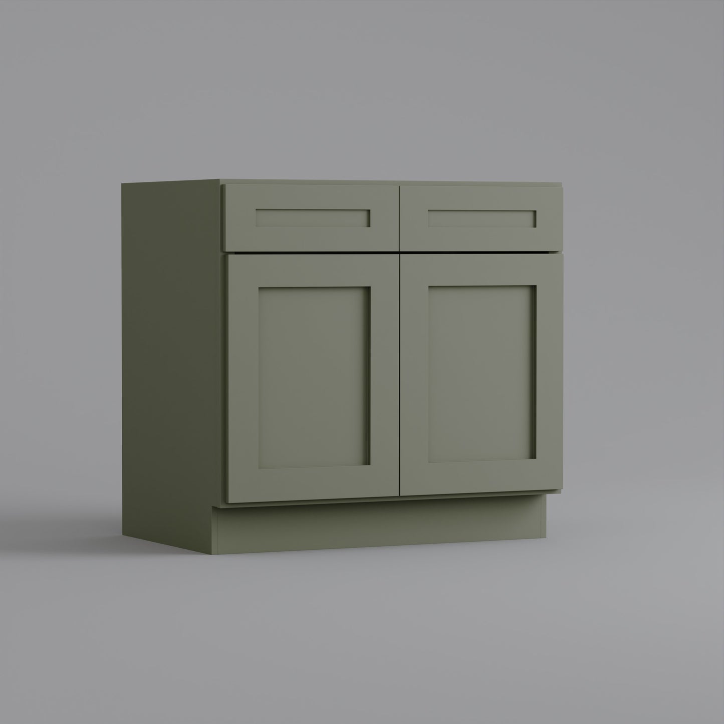 shaker base cabinet 36 sage green