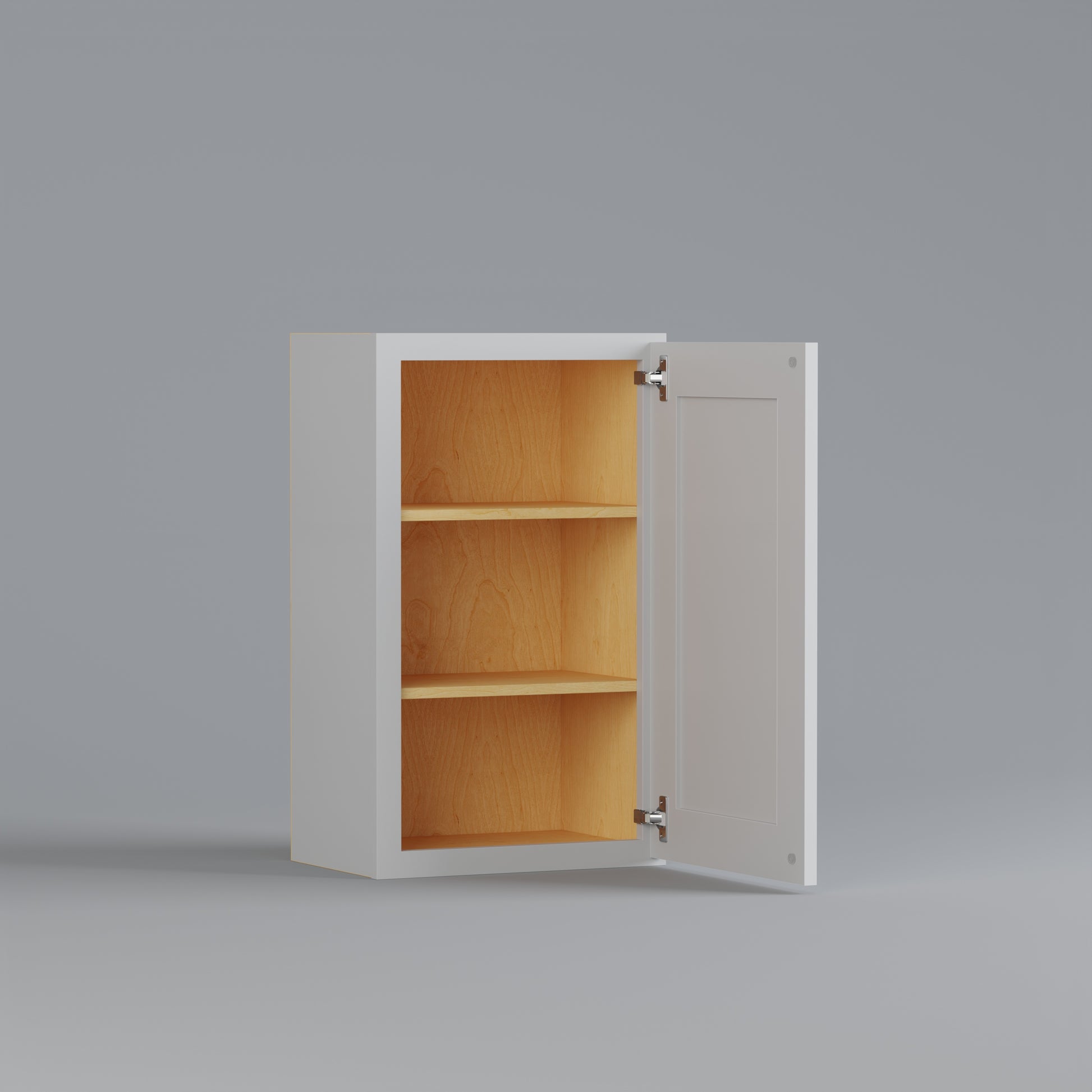 shaker wall cabinet white 1830 open