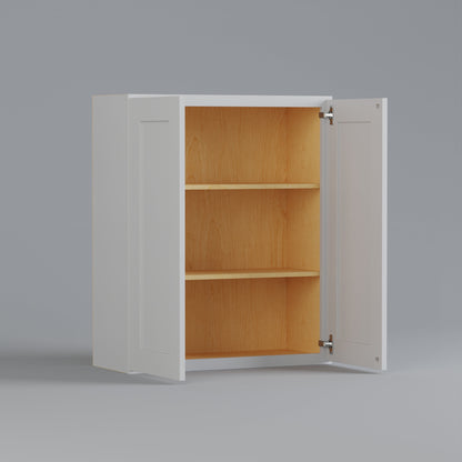 shaker wall cabinet  white 3042 open