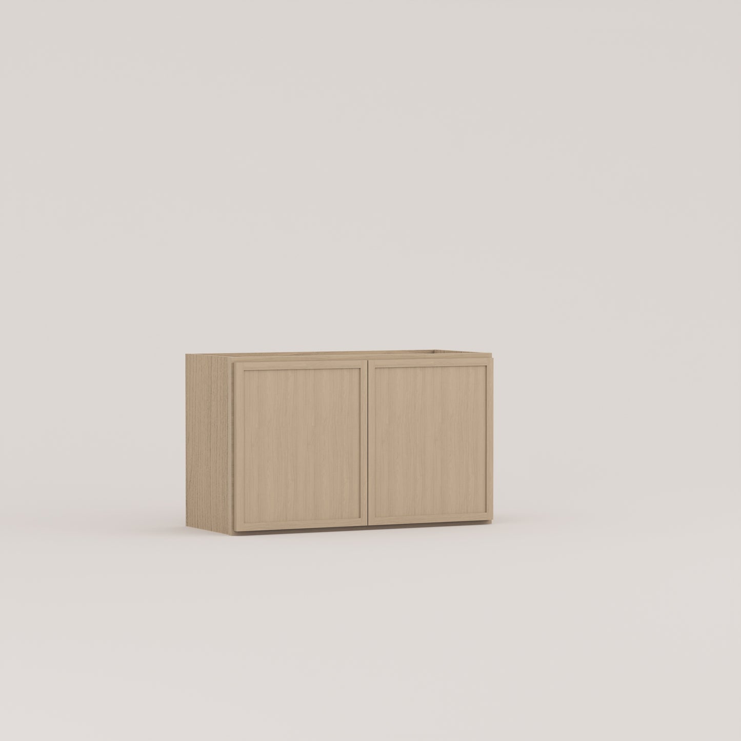 slim frame shaker wall cabinet rift cut white oak