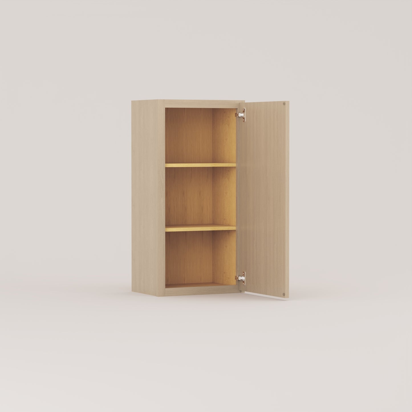 slim frame shaker wall cabinet rift cut white oak