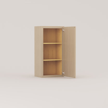 slim frame shaker wall cabinet rift cut white oak