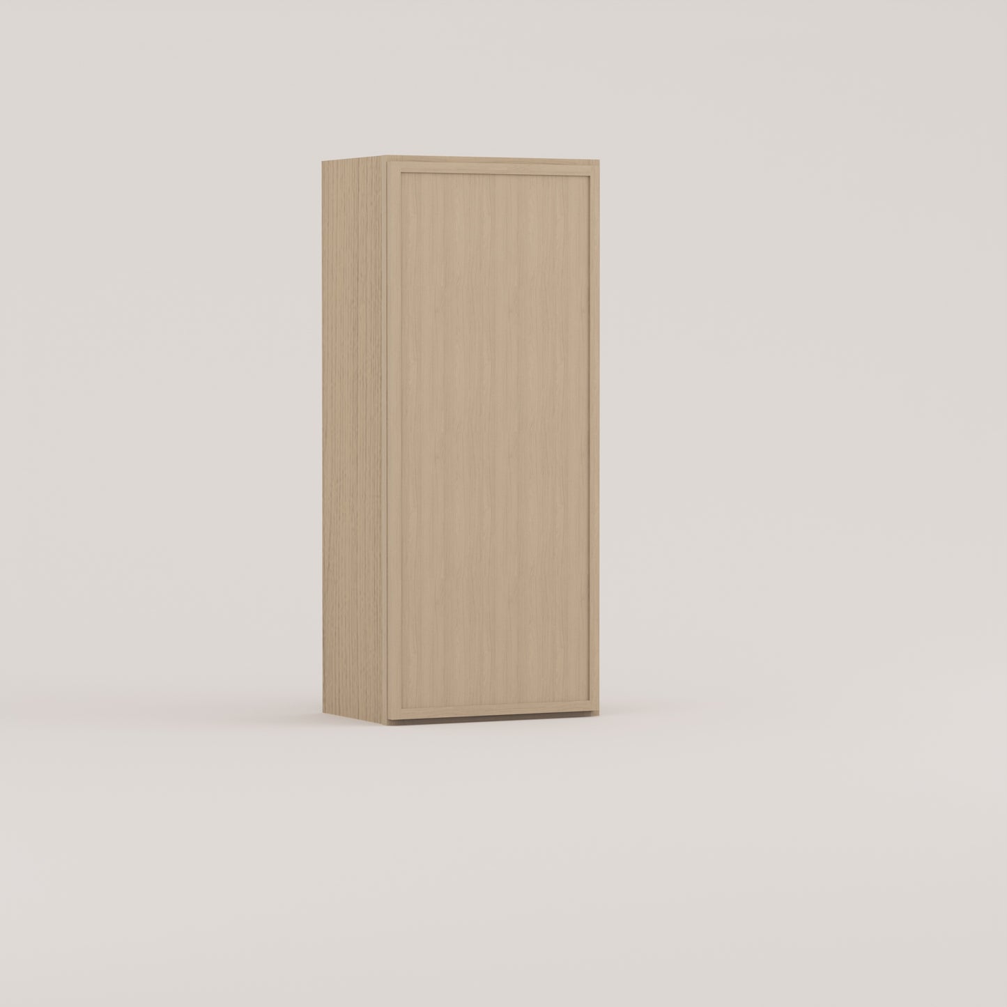slim frame shaker wall cabinet rift cut white oak