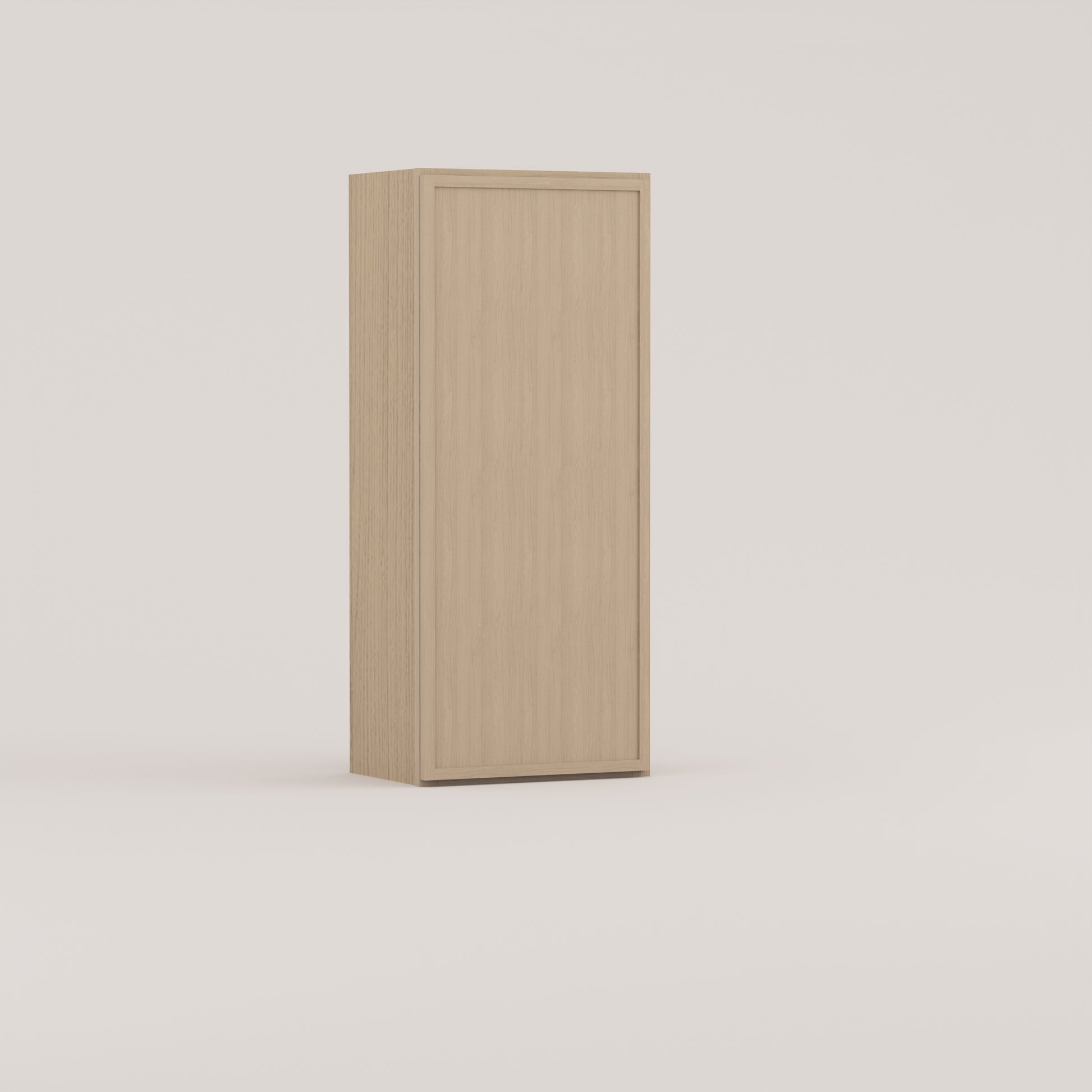 slim frame shaker wall cabinet rift cut white oak