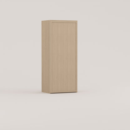 slim frame shaker wall cabinet rift cut white oak
